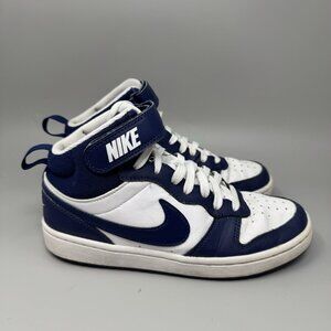 Nike Boys Court Borough Mid 2 CD7782-107 Blue Basketball Shoes Sneakers Size 5.5